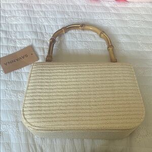 Savannah Cream Satchel with Quilted Texture